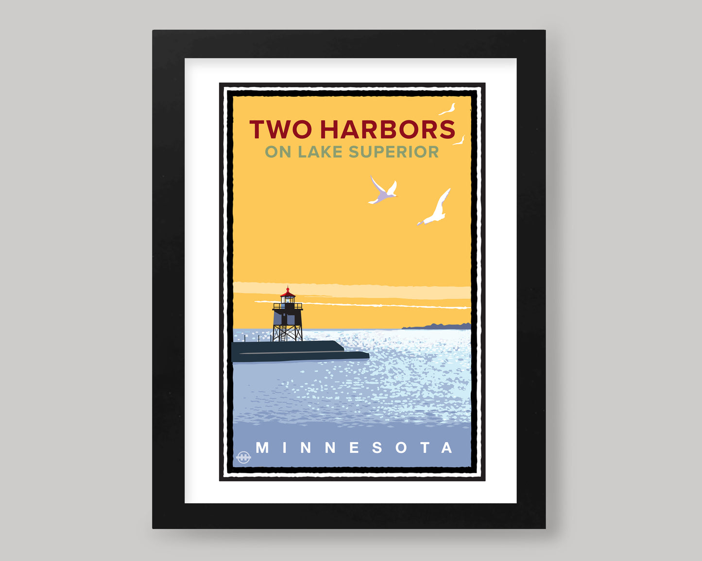 TWO HARBORS LIGHTHOUSE SCENERY || MINNESOTA LANDMARK ART PRINT