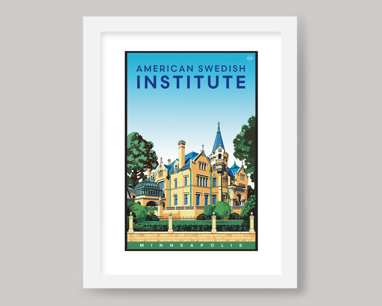AMERICAN SWEDISH INSTITUTE SUMMER WS || MINNESOTA LANDMARK ART PRINT