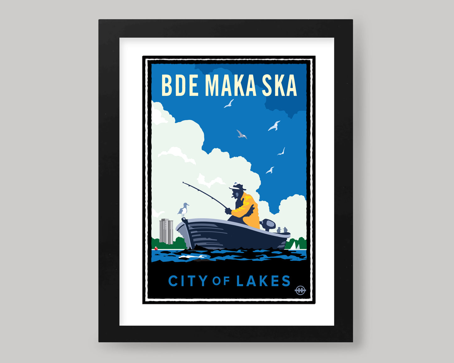 BDE MAKA SKA FISHING || MINNESOTA LANDMARK ART PRINT