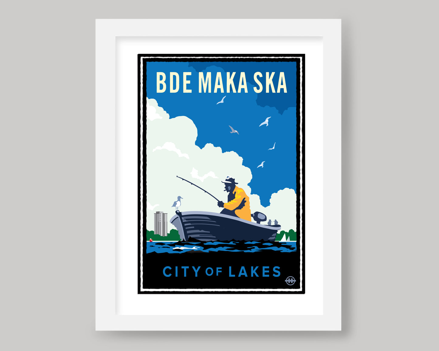 BDE MAKA SKA FISHING || MINNESOTA LANDMARK ART PRINT