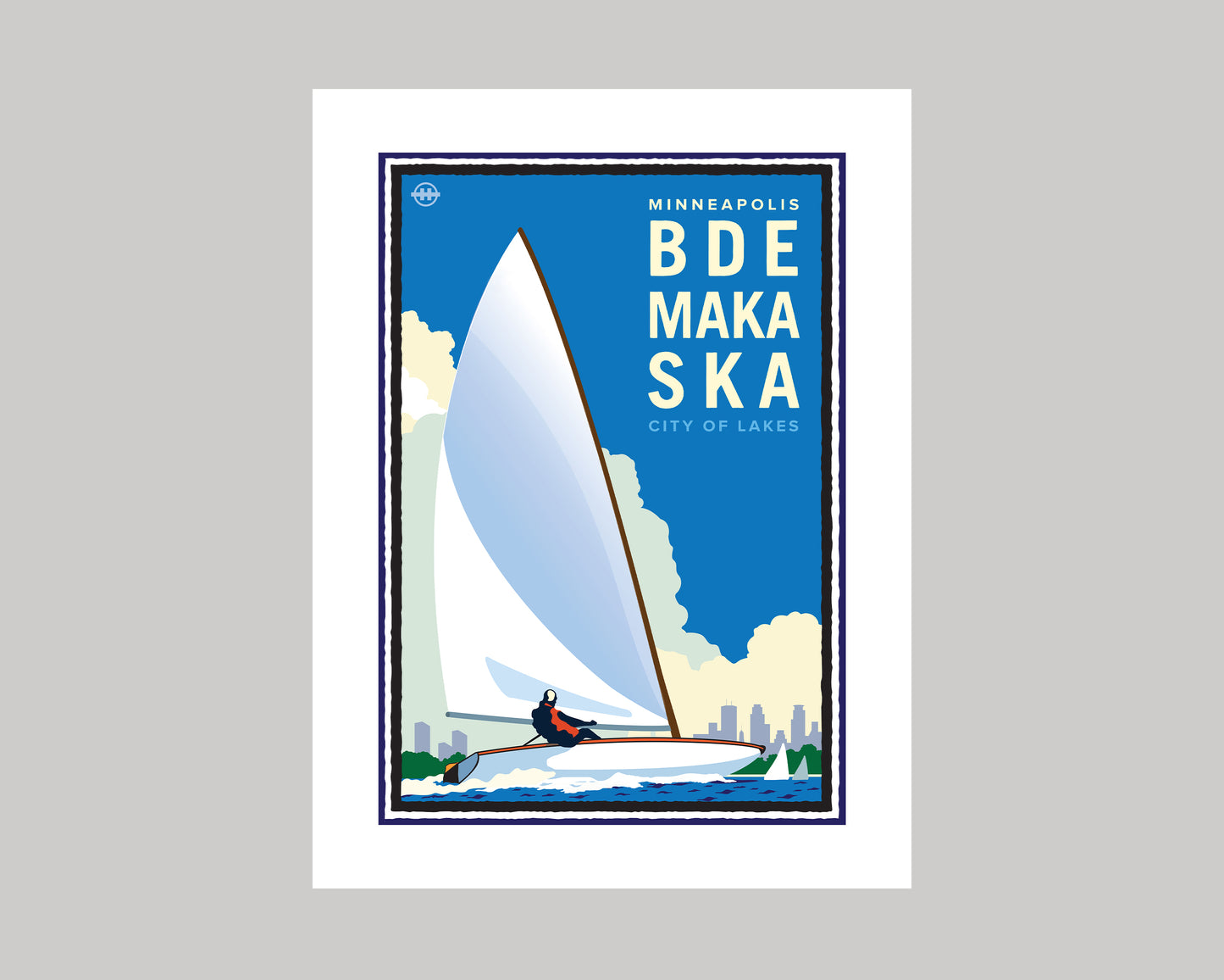 BDE MAKA SKA SAILING || MINNESOTA LANDMARK ART PRINT