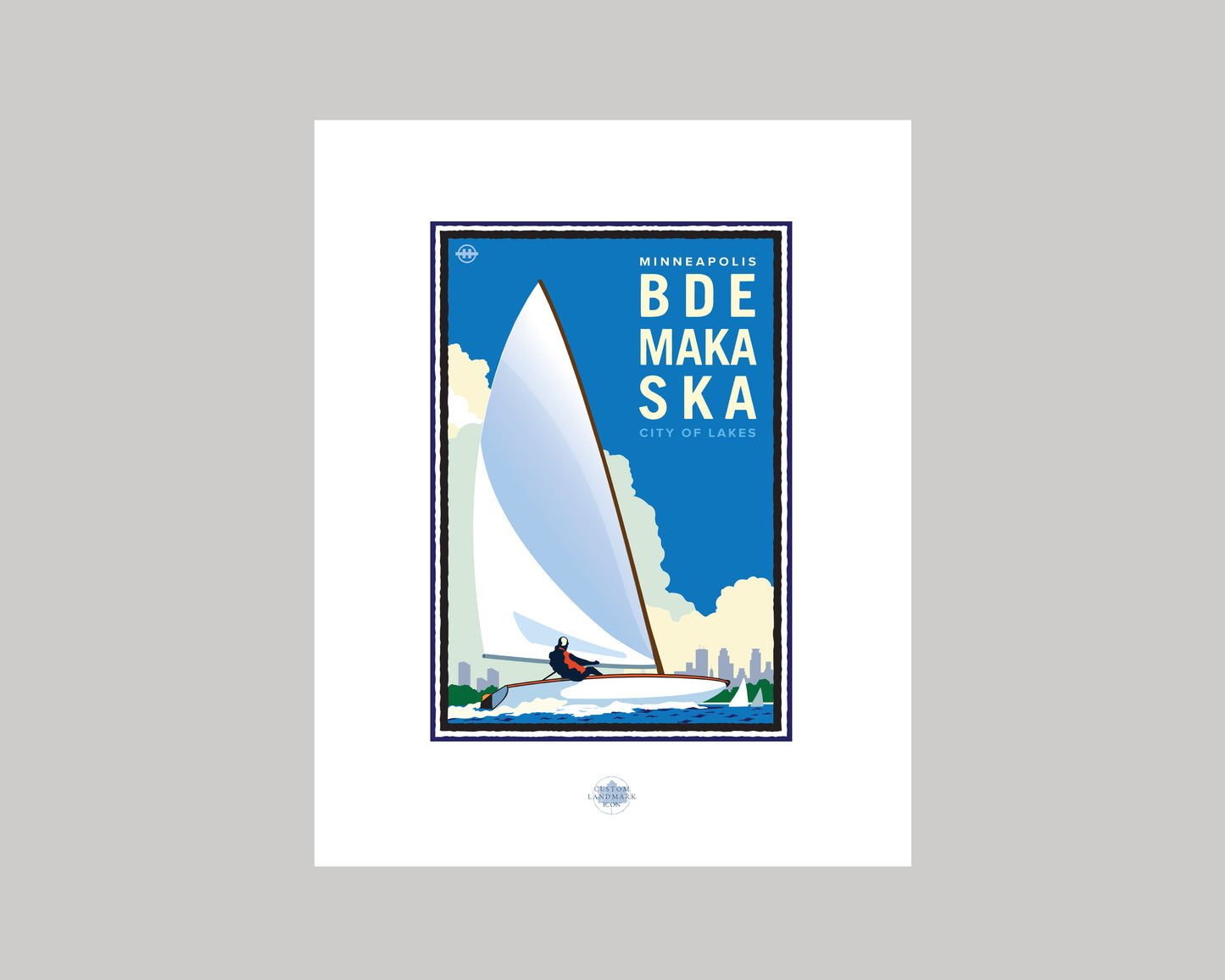 BDE MAKA SKA SAILING || MINNESOTA LANDMARK ART PRINT