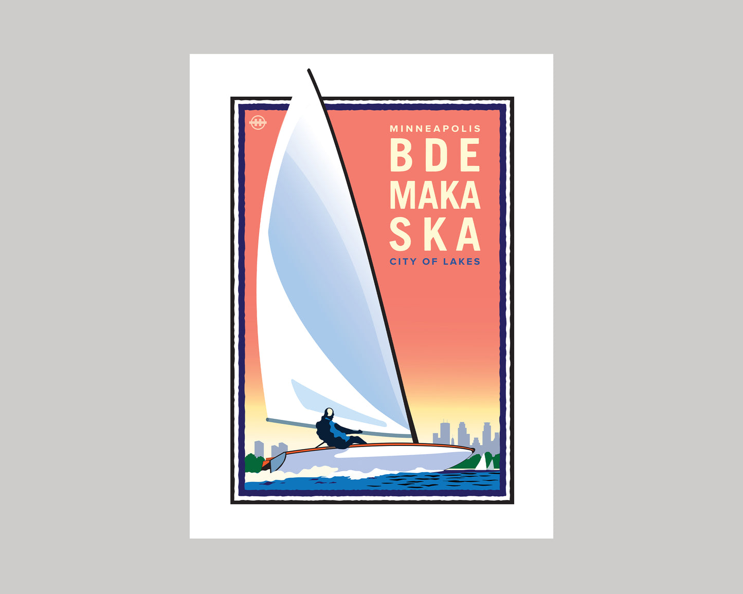 BDE MAKA SKA SUNSET SAILING || MINNESOTA LANDMARK ART PRINT