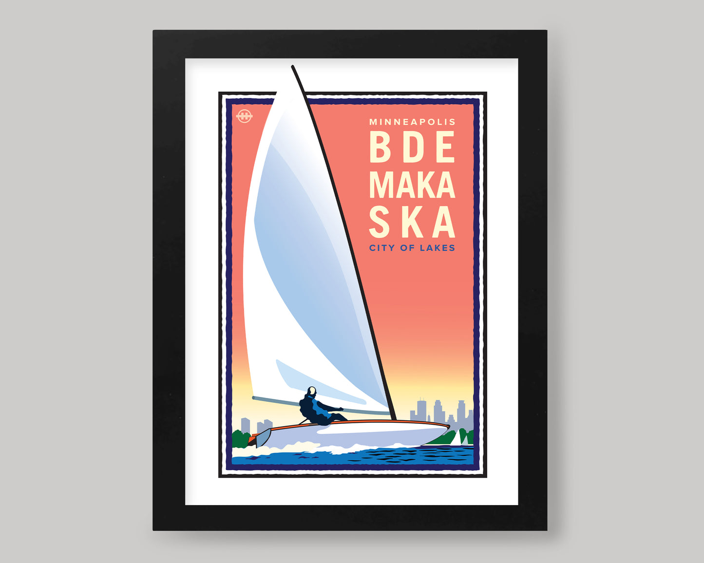 BDE MAKA SKA SUNSET SAILING || MINNESOTA LANDMARK ART PRINT