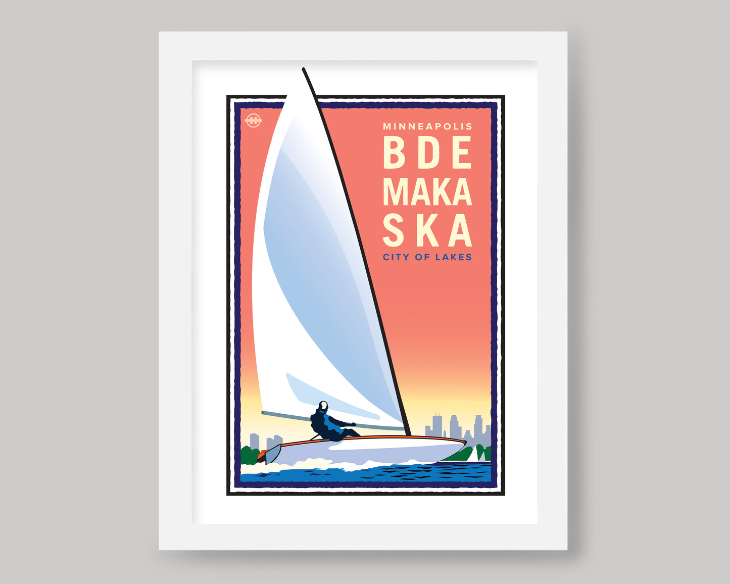 BDE MAKA SKA SUNSET SAILING || MINNESOTA LANDMARK ART PRINT
