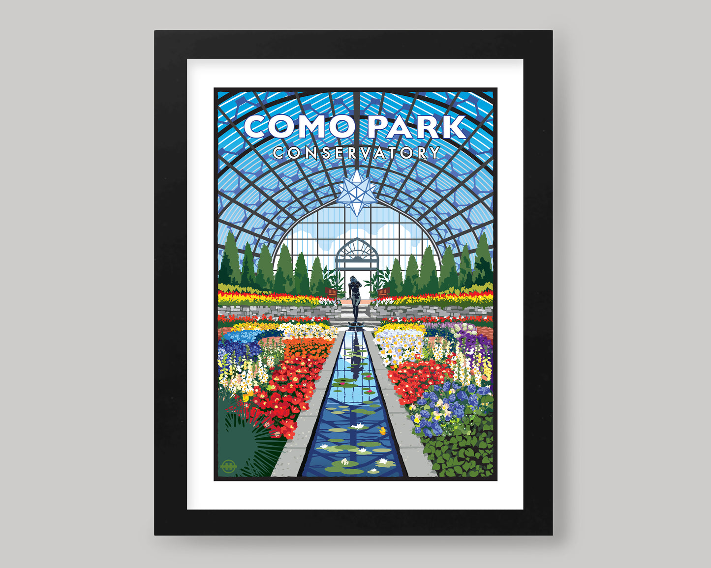 COMO PARK OBSERVATORY FLOWER GARDEN || MINNESOTA LANDMARK ART PRINT