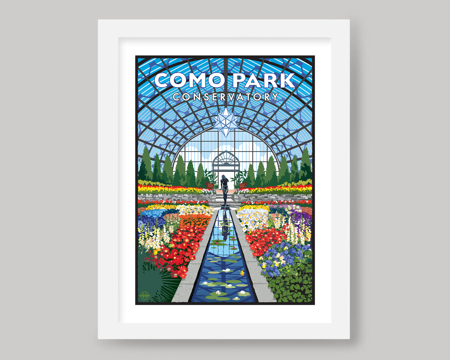 COMO PARK OBSERVATORY FLOWER GARDEN || MINNESOTA LANDMARK ART PRINT