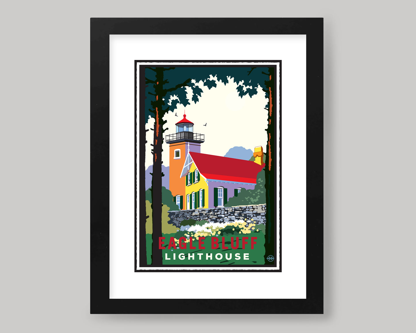 EAGLE BLUFF LIGHTHOUSE- PENINSULA STATE PARK || WISCONSIN LANDMARK ART PRINT