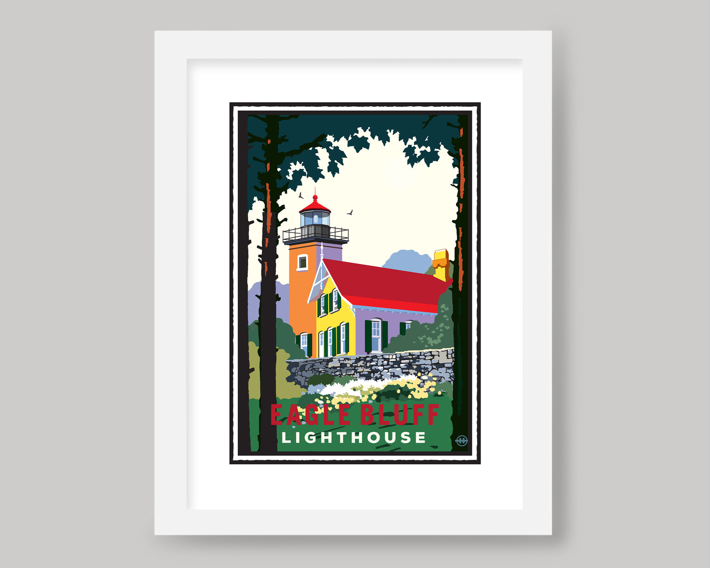 EAGLE BLUFF LIGHTHOUSE- PENINSULA STATE PARK || WISCONSIN LANDMARK ART PRINT