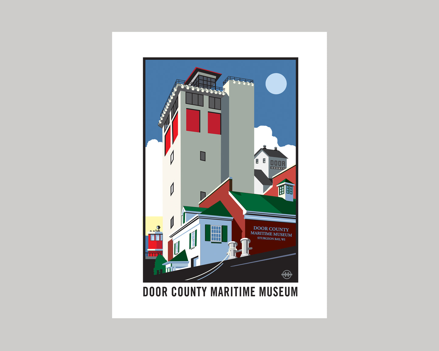 DOOR COUNTY MARITIME MUSEUM DAY|| WISCONSIN LANDMARK ART PRINT
