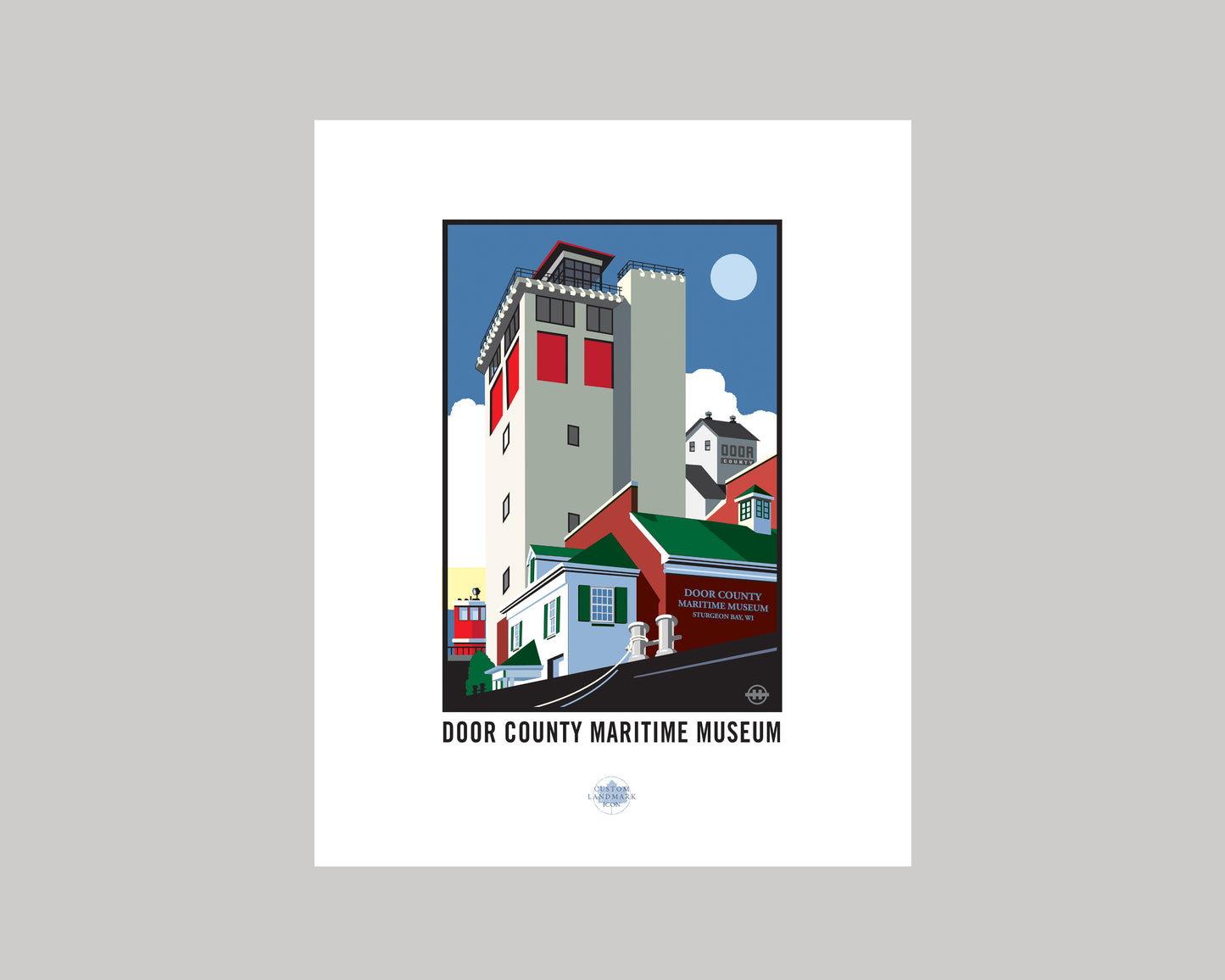 DOOR COUNTY MARITIME MUSEUM DAY|| WISCONSIN LANDMARK ART PRINT