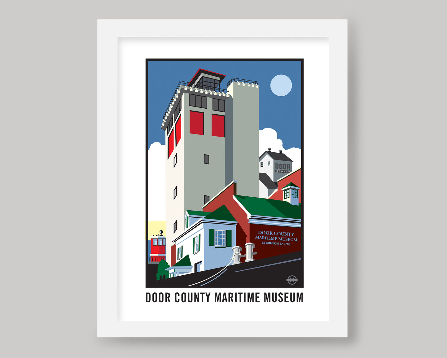 DOOR COUNTY MARITIME MUSEUM DAY|| WISCONSIN LANDMARK ART PRINT