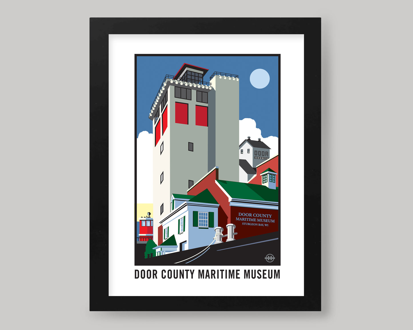DOOR COUNTY MARITIME MUSEUM DAY|| WISCONSIN LANDMARK ART PRINT