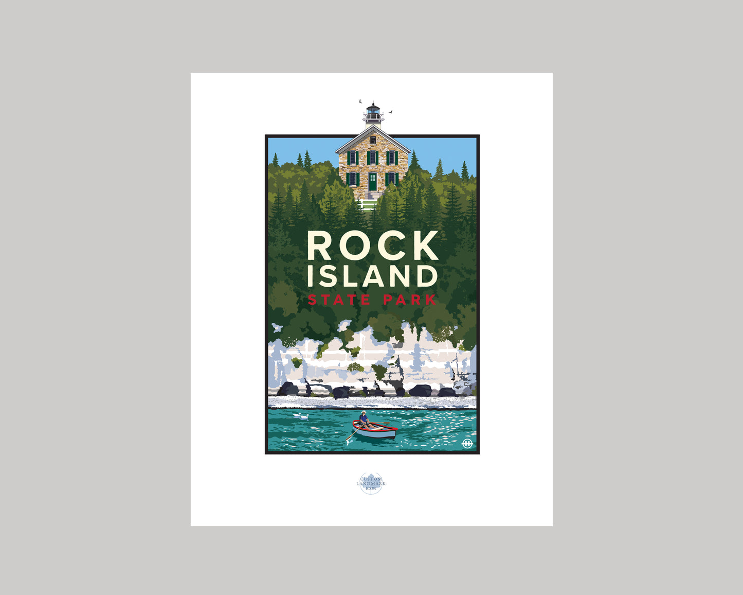ROCK ISLAND STATE PARK - DOOR COUNTY|| WISCONSIN LANDMARK ART PRINT