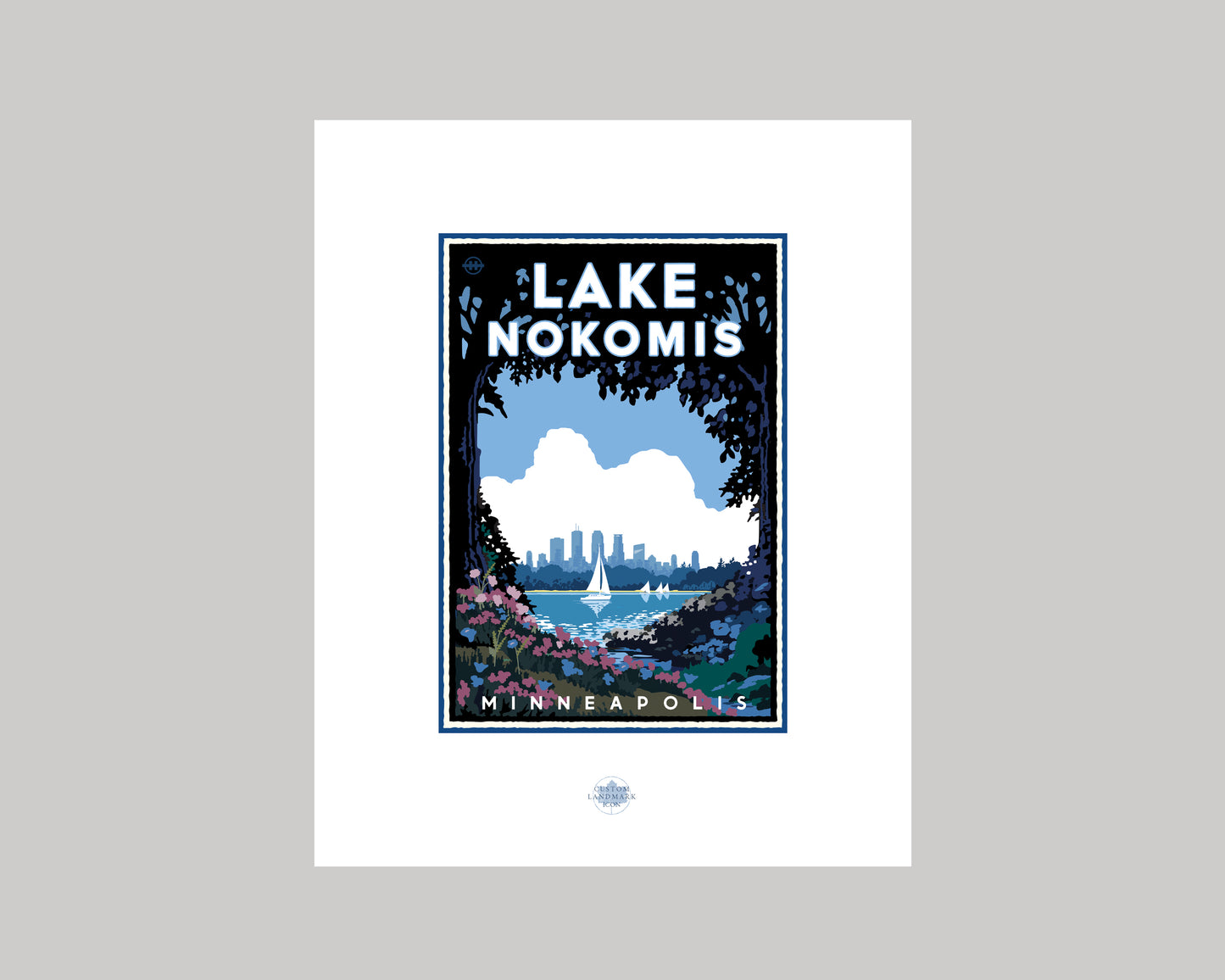LAKE NOKOMIS || MINNESOTA LANDMARK ART PRINT