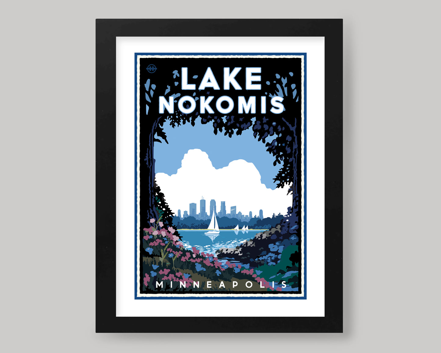 LAKE NOKOMIS || MINNESOTA LANDMARK ART PRINT