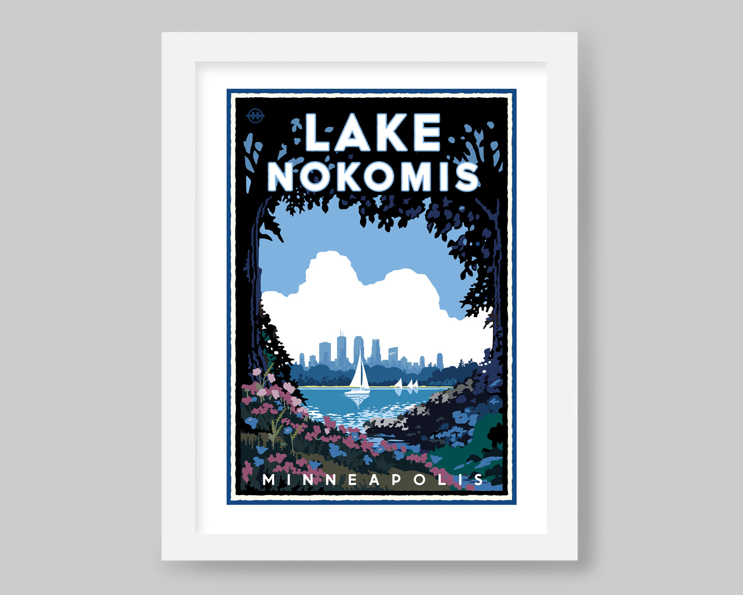 LAKE NOKOMIS || MINNESOTA LANDMARK ART PRINT