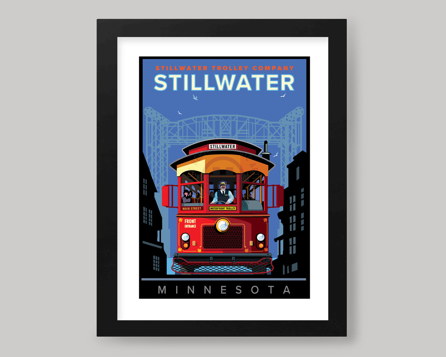 STILLWATER TROLLEY || MINNESOTA LANDMARK ART PRINT