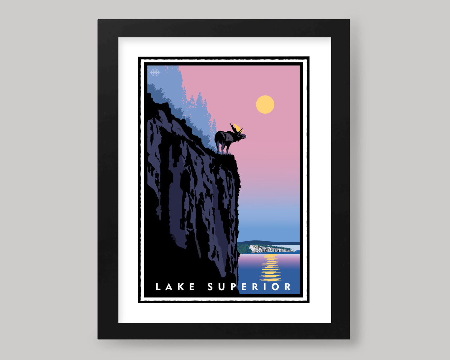 LAKE SUPERIOR TWILIGHT AT THE SHORE || MINNESOTA LANDMARK ART PRINT