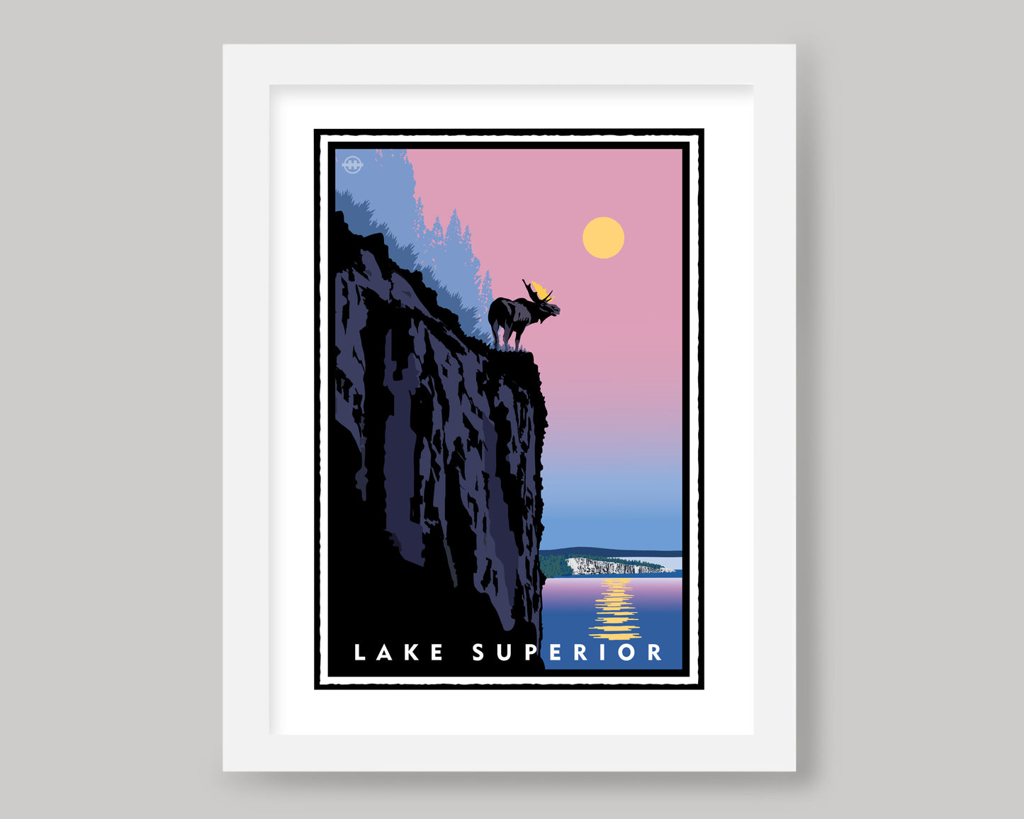 LAKE SUPERIOR TWILIGHT AT THE SHORE || MINNESOTA LANDMARK ART PRINT