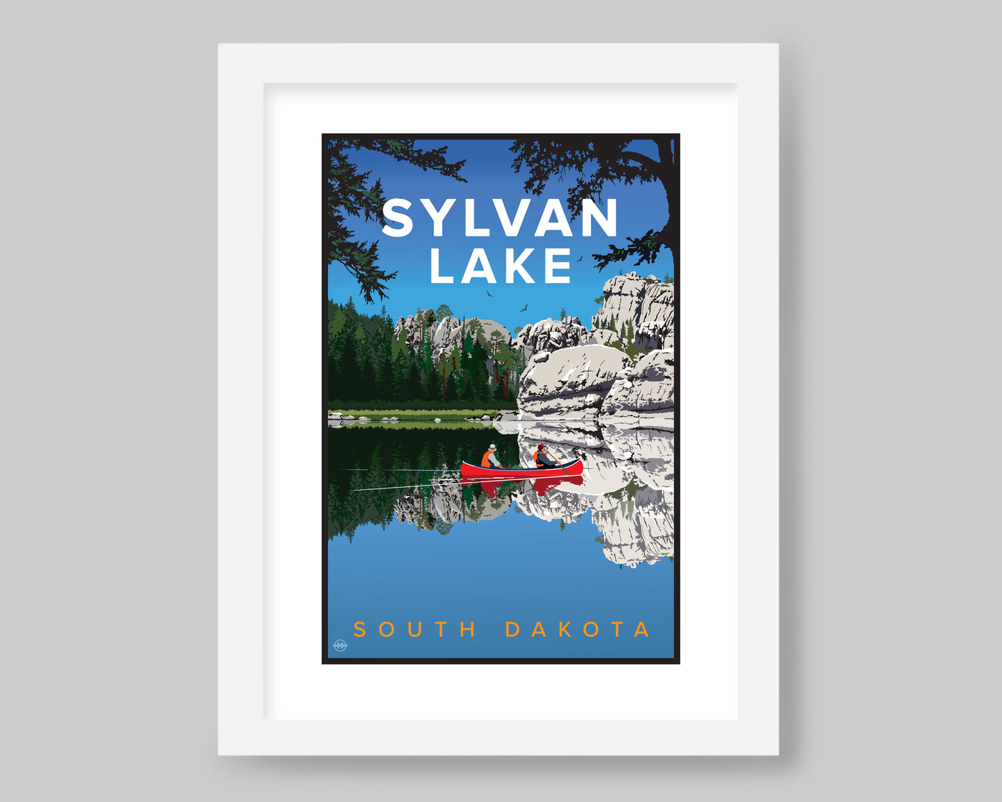 SYLVAN LAKE || SOUTH DAKOTA LANDMARK ART PRINT
