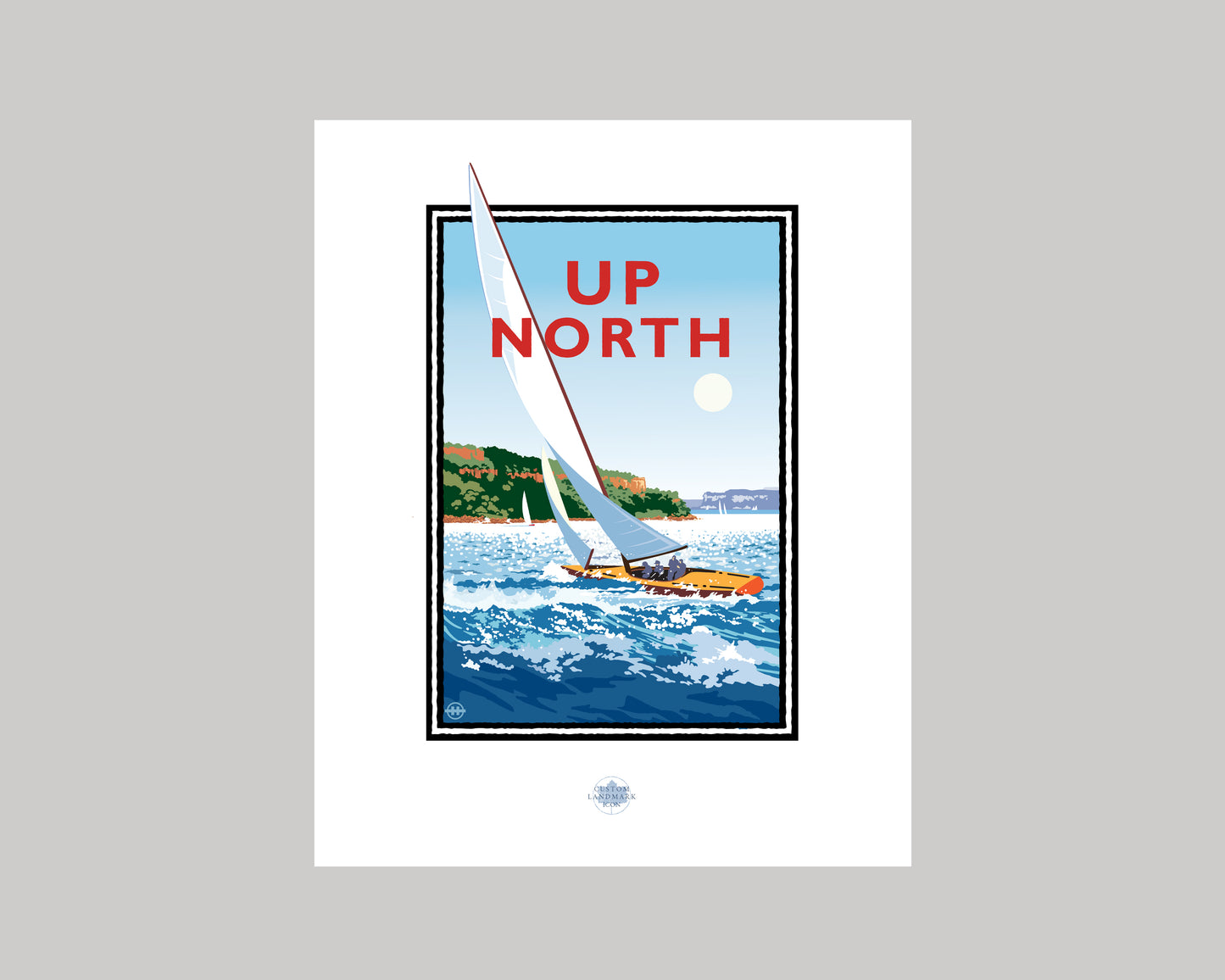 UP NORTH SUMMER SERIES- SAILING || LANDMARK ART PRINT