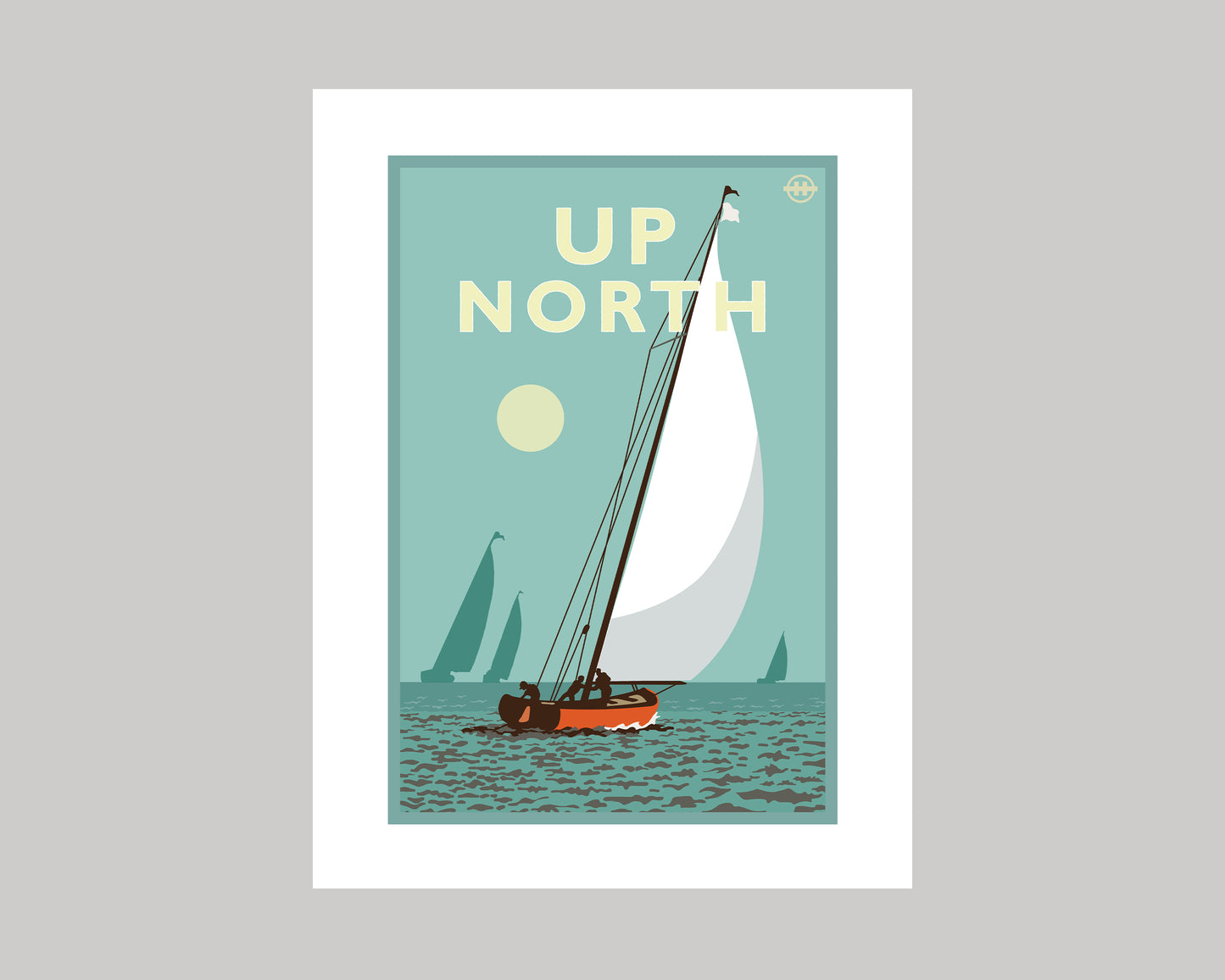 UP NORTH SUMMER SERIES- TEAL SKY SAILING || LANDMARK ART PRINT