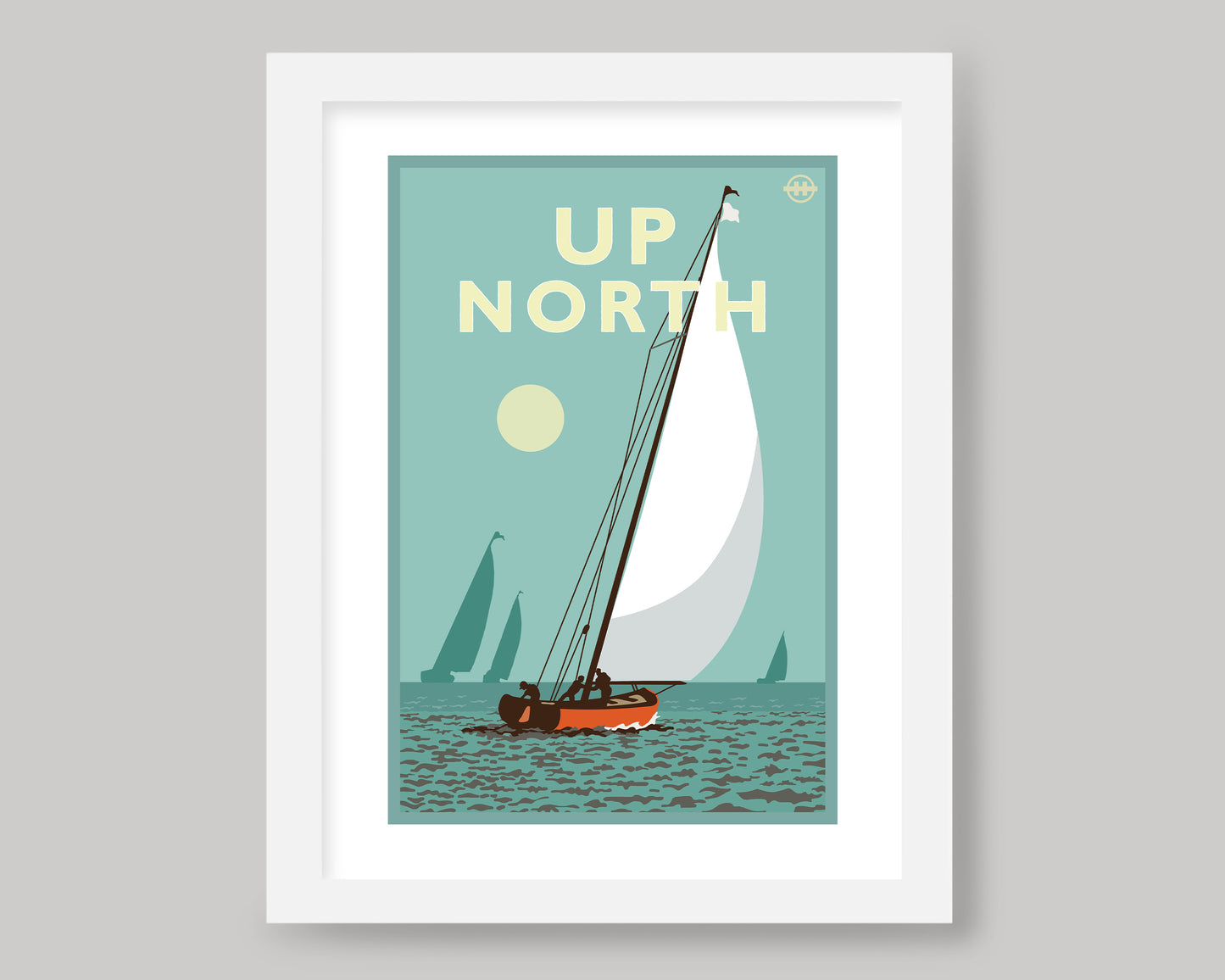 UP NORTH SUMMER SERIES- TEAL SKY SAILING || LANDMARK ART PRINT