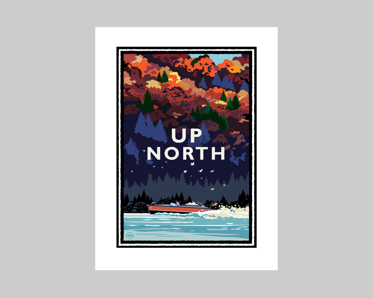UP NORTH SUMMER SERIES- FALL BOAT RIDE || LANDMARK ART PRINT