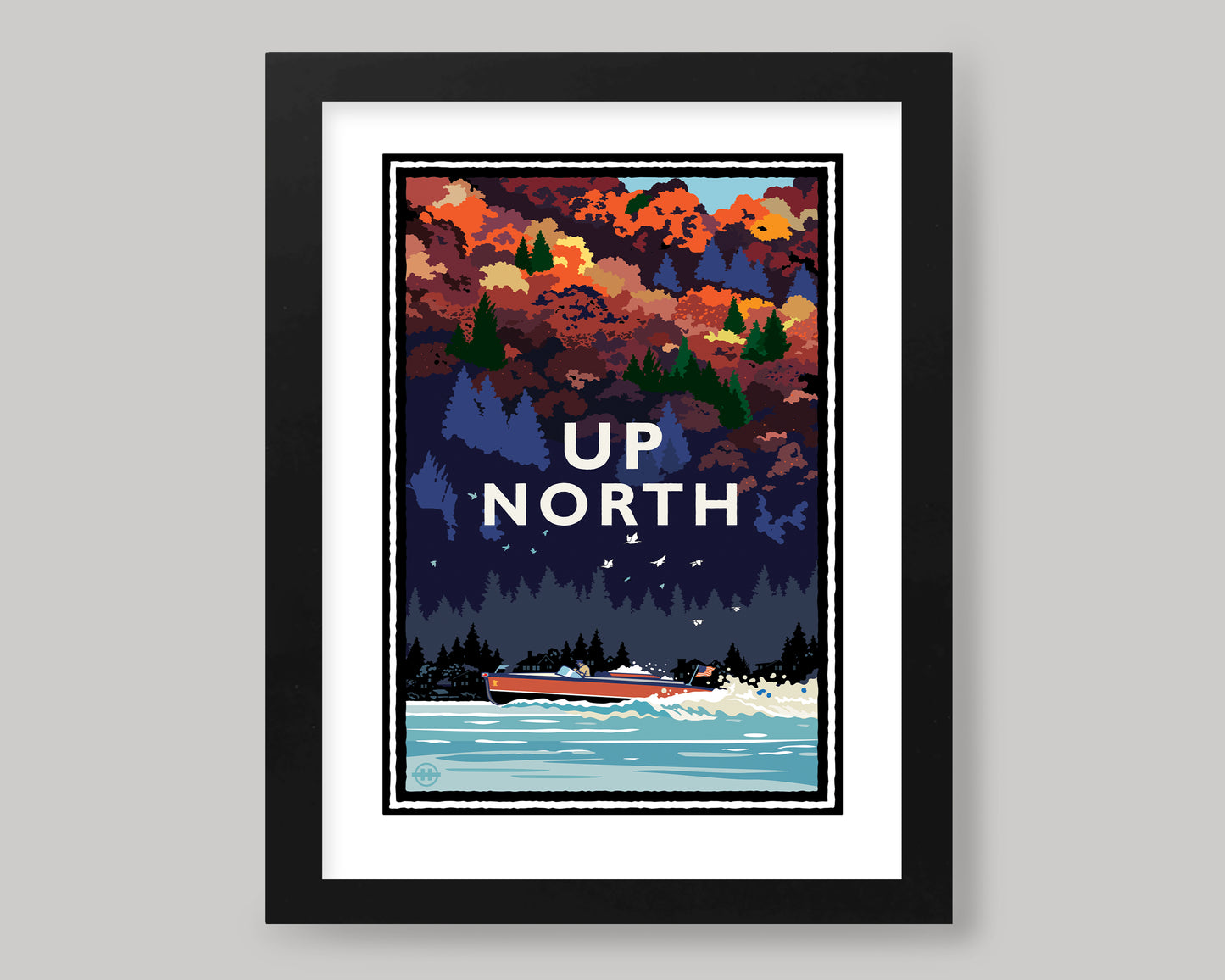UP NORTH SUMMER SERIES- FALL BOAT RIDE || LANDMARK ART PRINT