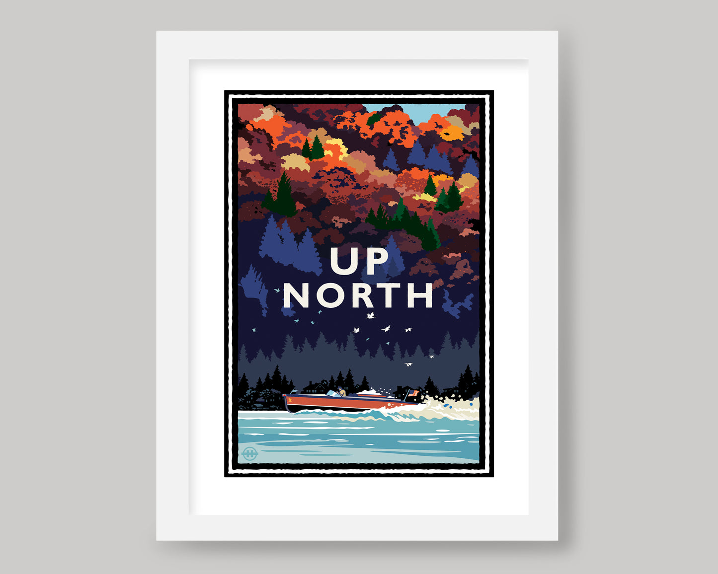 UP NORTH SUMMER SERIES- FALL BOAT RIDE || LANDMARK ART PRINT