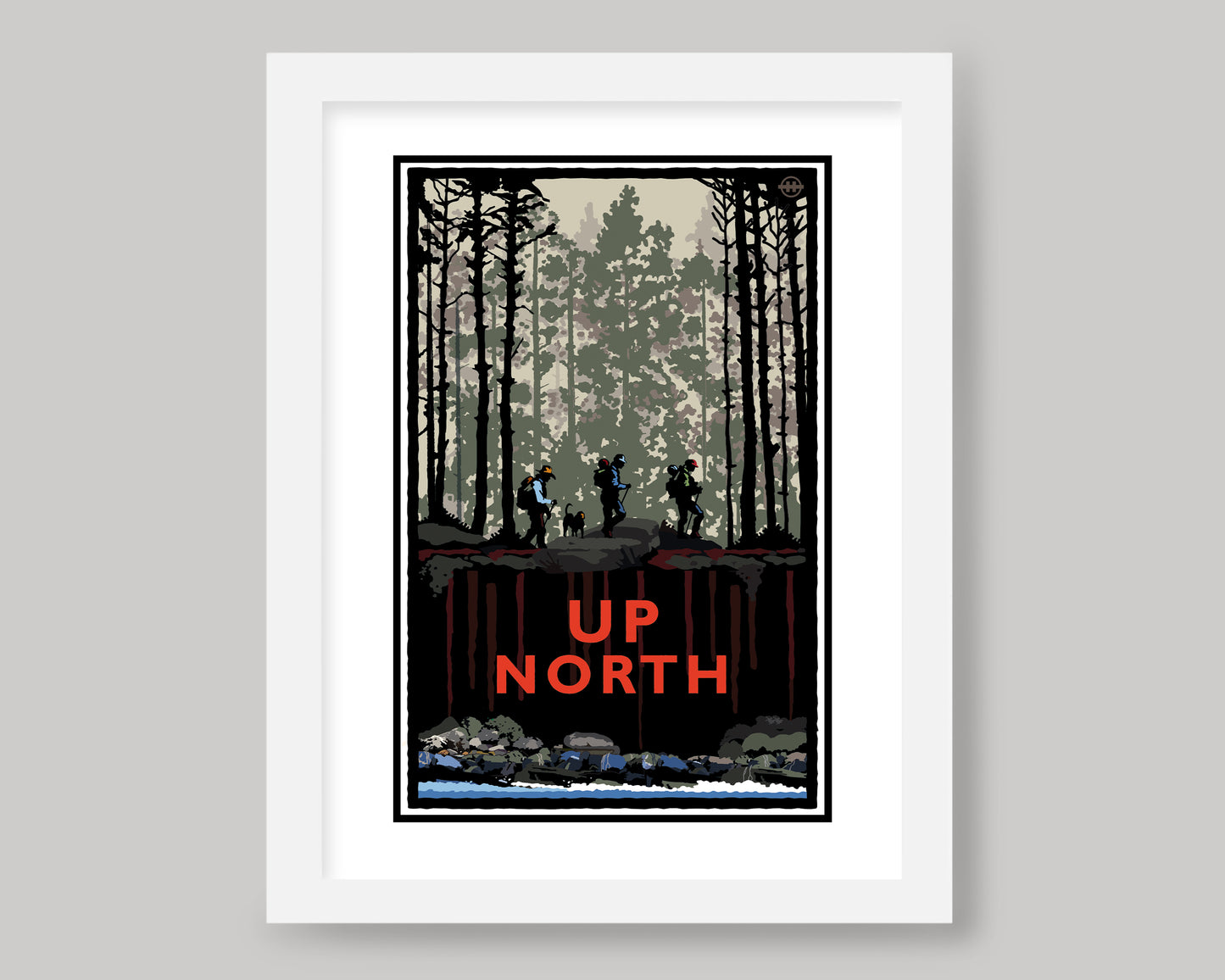 UP NORTH SUMMER SERIES- FOREST HIKE || LANDMARK ART PRINT