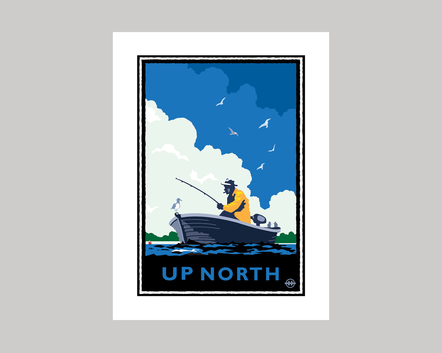 UP NORTH SUMMER SERIES- FISHING || LANDMARK ART PRINT