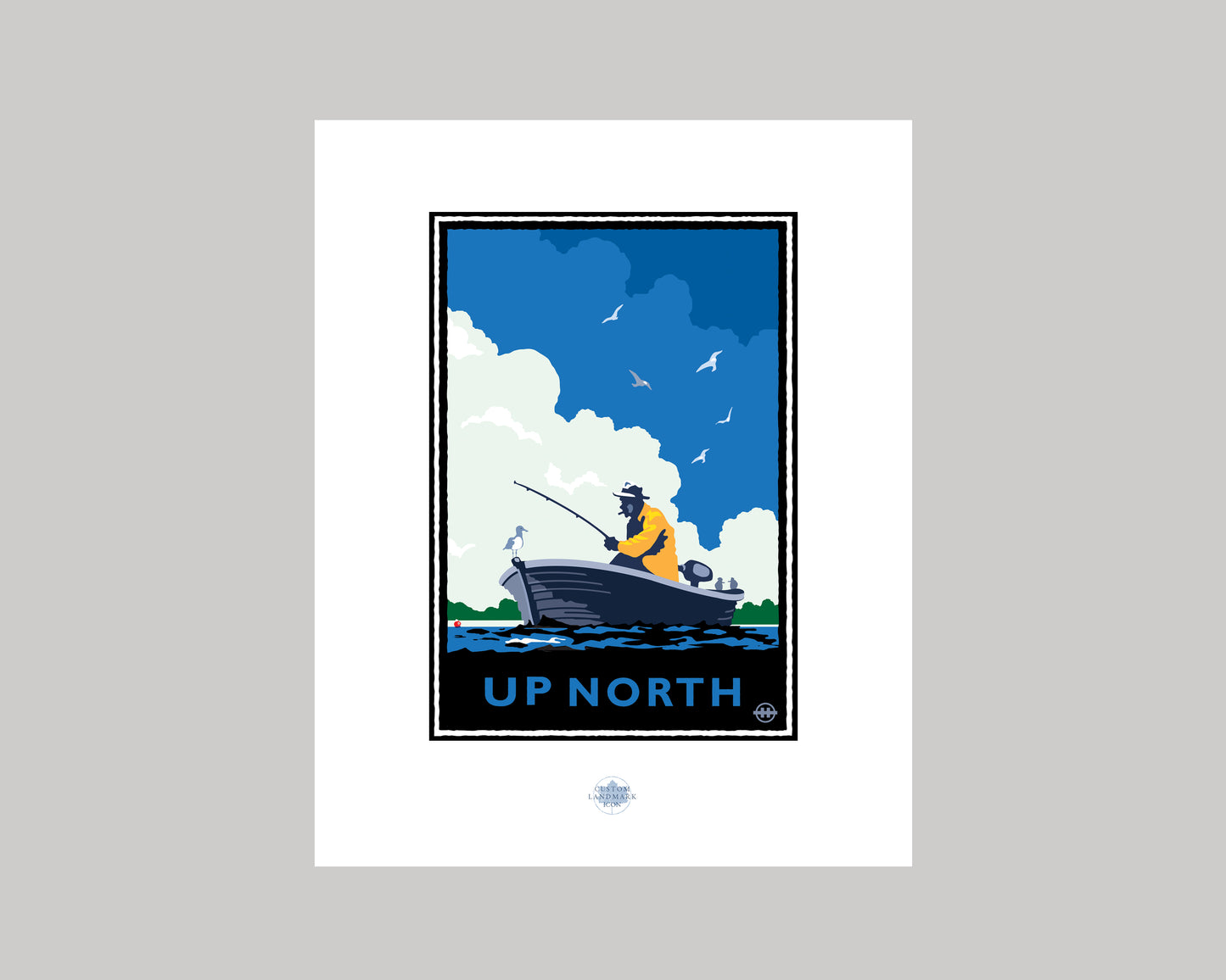 UP NORTH SUMMER SERIES- FISHING || LANDMARK ART PRINT