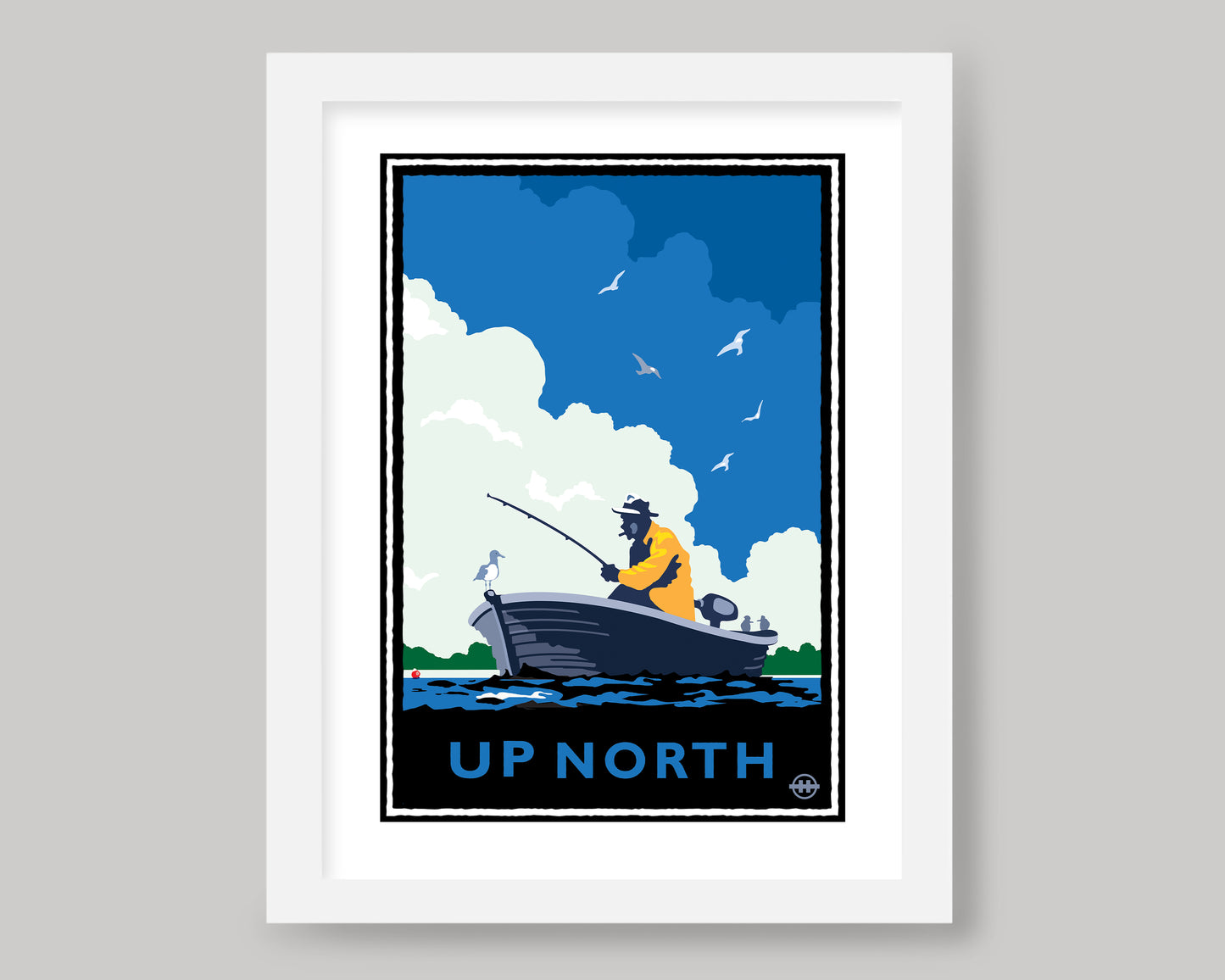 UP NORTH SUMMER SERIES- FISHING || LANDMARK ART PRINT