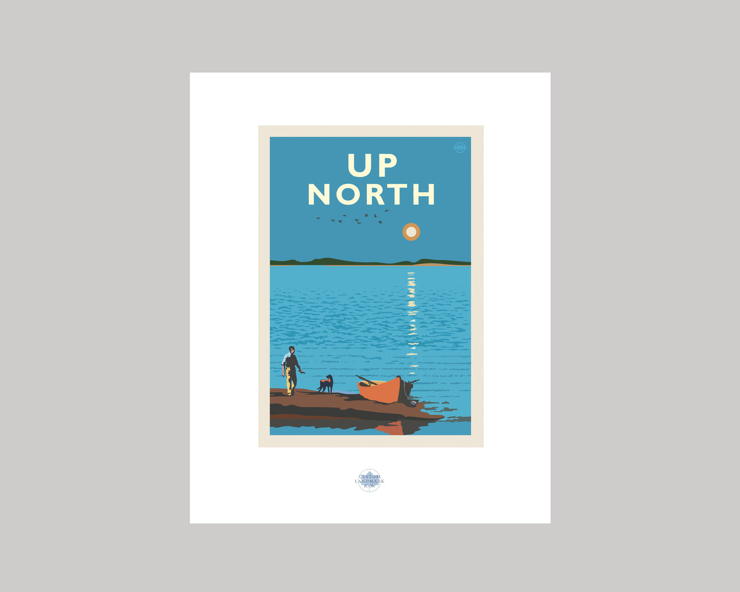 UP NORTH SUMMER SERIES- LAKESIDE STROLL || LANDMARK ART PRINT
