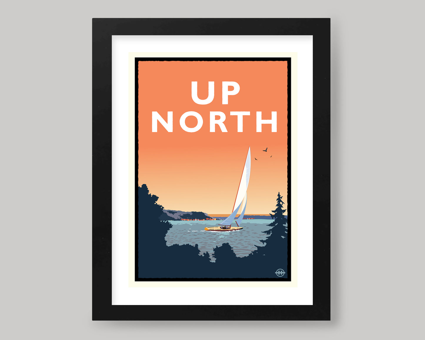 UP NORTH SUMMER SERIES- SUNSET SAIL || LANDMARK ART PRINT