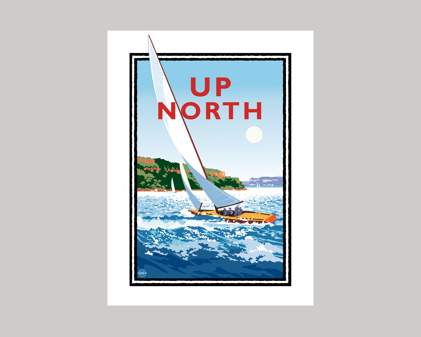 UP NORTH SUMMER SERIES- SAILING || LANDMARK ART PRINT