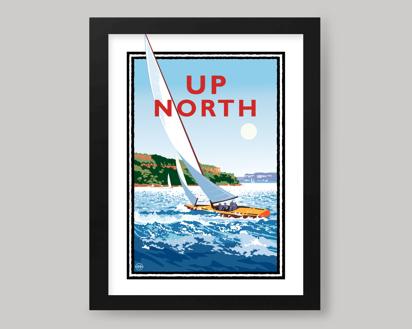 UP NORTH SUMMER SERIES- SAILING || LANDMARK ART PRINT