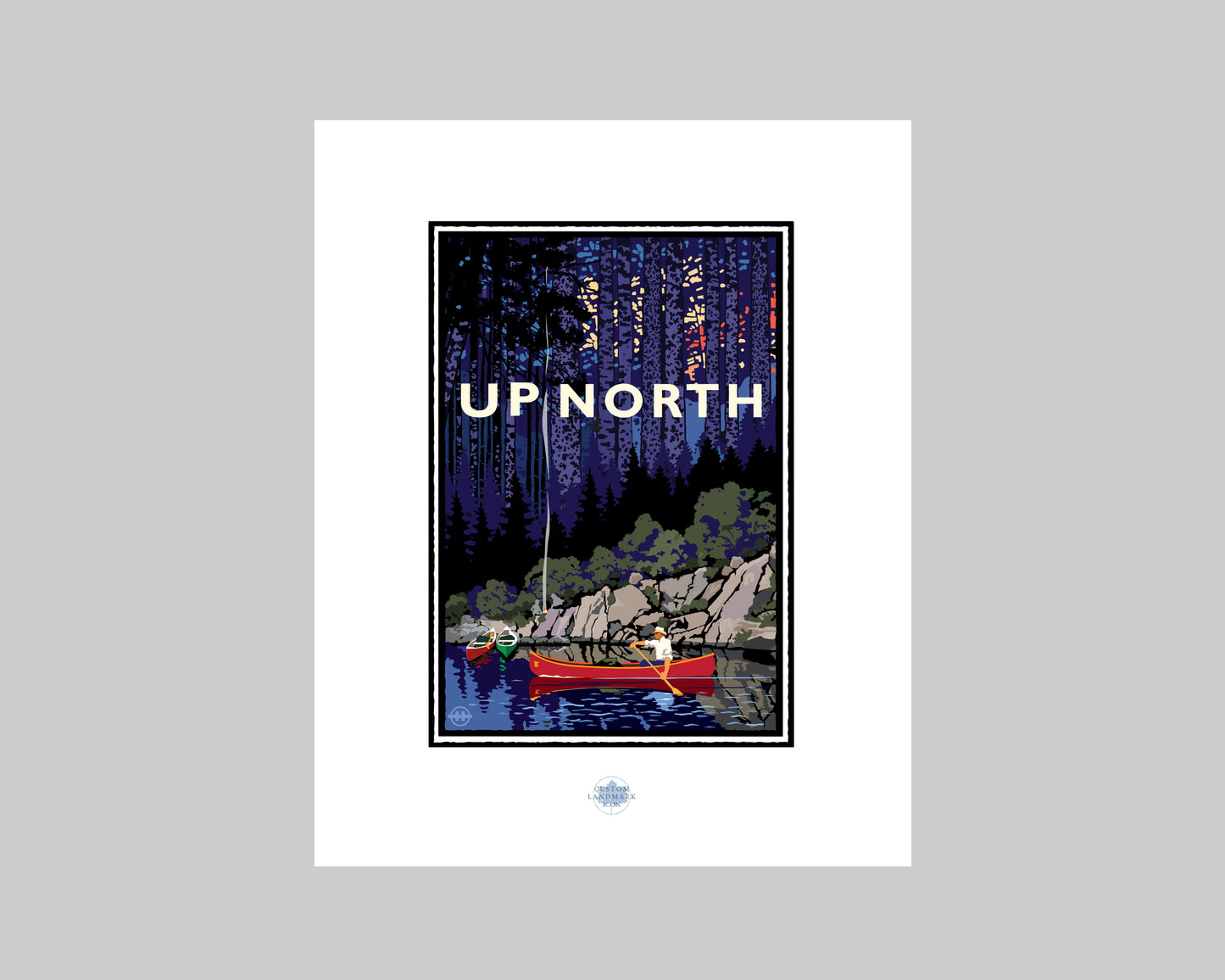 UP NORTH SUMMER SERIES- CAMP BONFIRE || LANDMARK ART PRINT