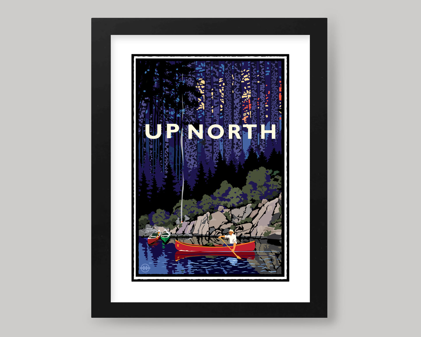 UP NORTH SUMMER SERIES- CAMP BONFIRE || LANDMARK ART PRINT