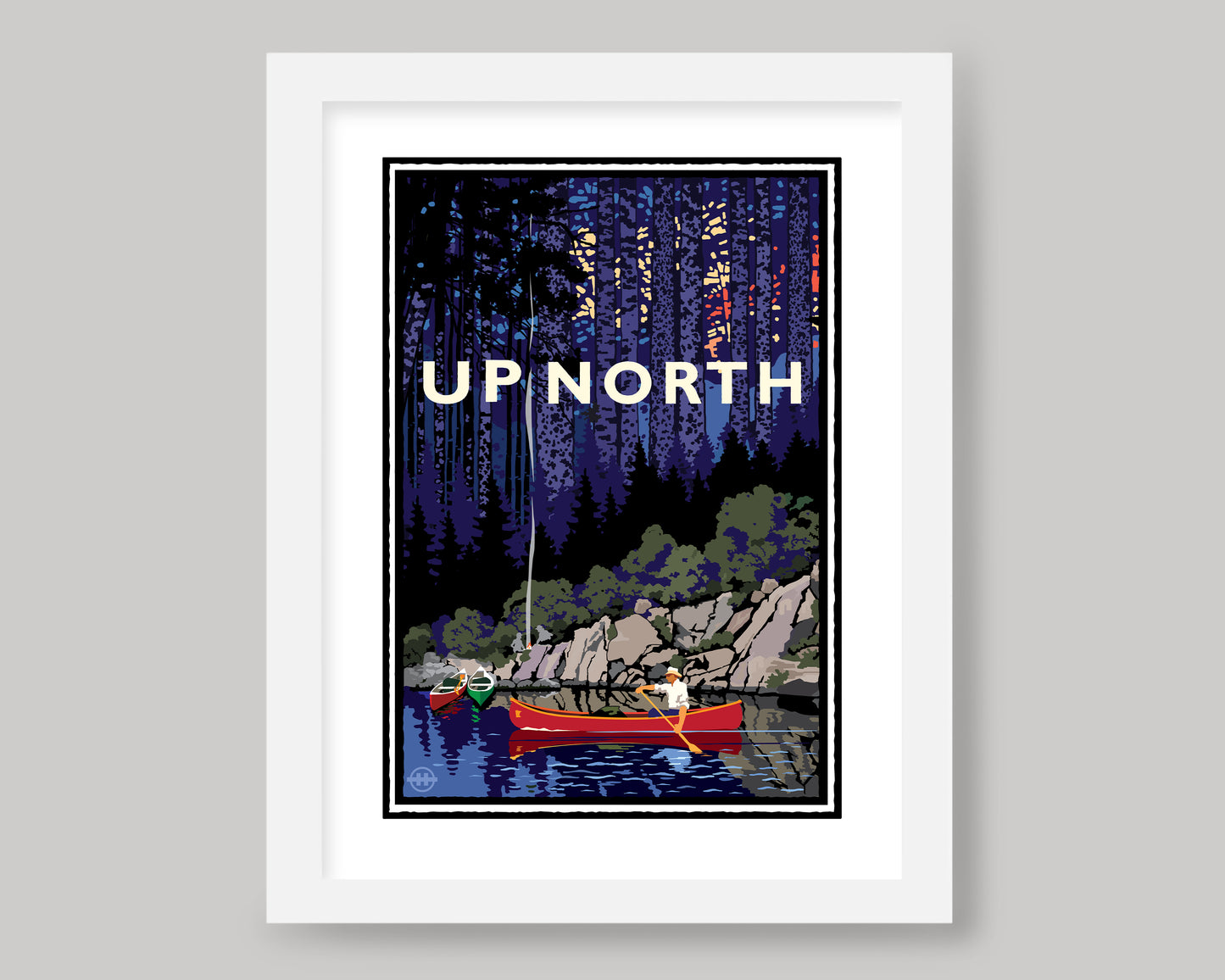 UP NORTH SUMMER SERIES- CAMP BONFIRE || LANDMARK ART PRINT