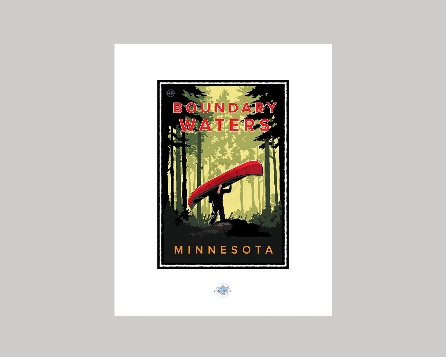 BOUNDARY WATERS PORTAGE THROUGH THE WOODS || MINNESOTA LANDMARK ART PRINT