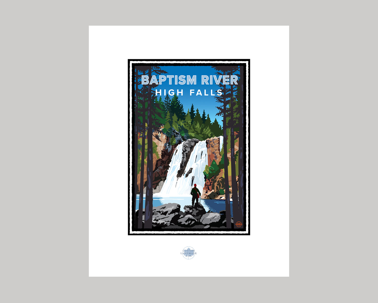 BAPTISM RIVER HIGH FALLS HIKING || MINNESOTA LANDMARK ART PRINT