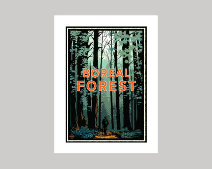 HIKE IN THE BOREAL FOREST- SUMMER || MINNESOTA LANDMARK ART PRINT