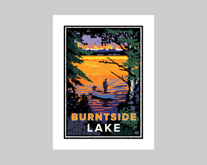 BURNTSIDE LAKE FISHING || MINNESOTA LANDMARK ART PRINT