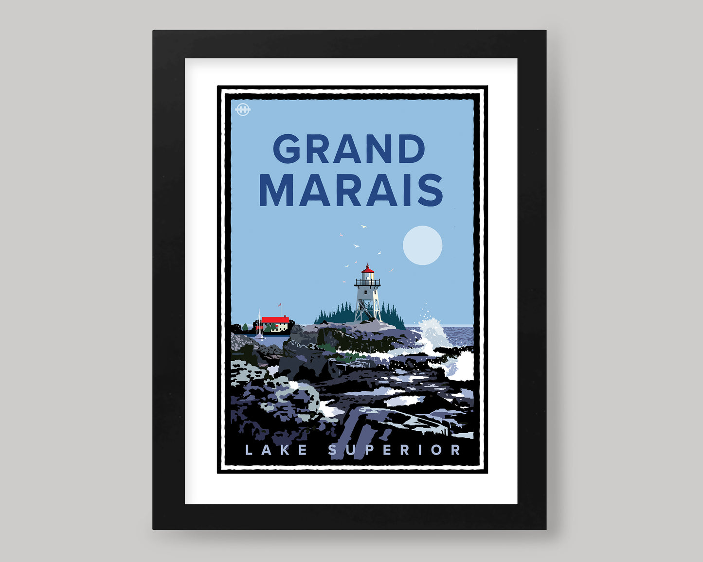 GRAND MARAIS ARTISTS POINT IN BLUE || MINNESOTA LANDMARK ART PRINT