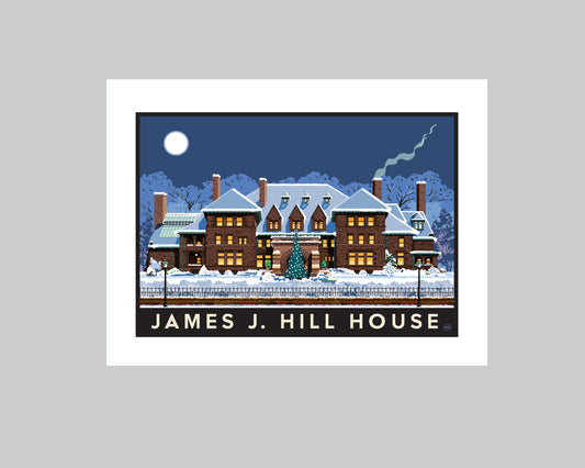 JAMES J HILL HOUSE WINTER || MINNESOTA LANDMARK ART PRINT
