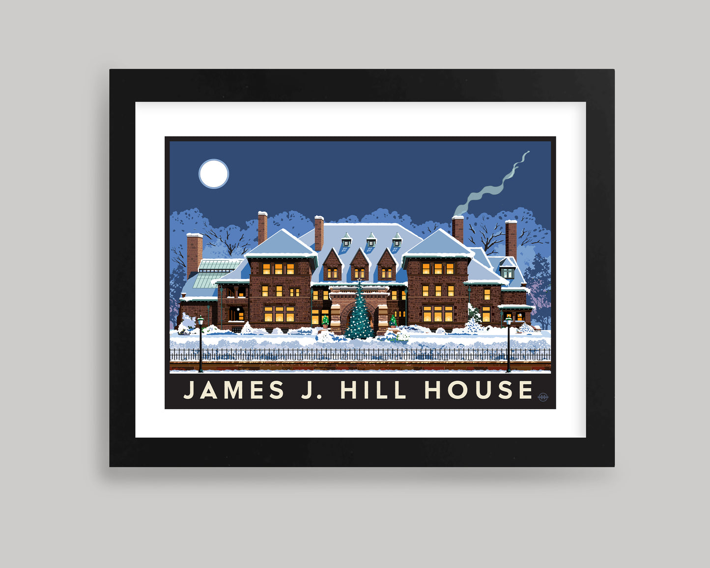 JAMES J HILL HOUSE WINTER || MINNESOTA LANDMARK ART PRINT