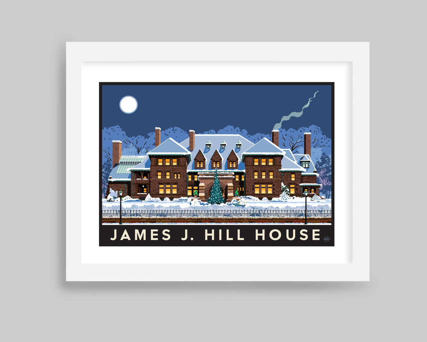 JAMES J HILL HOUSE WINTER || MINNESOTA LANDMARK ART PRINT